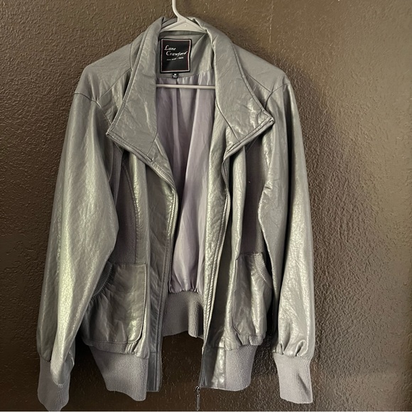 Lane Crawford | Jackets & Coats | Gray Jane Crawford Faux Leather ...